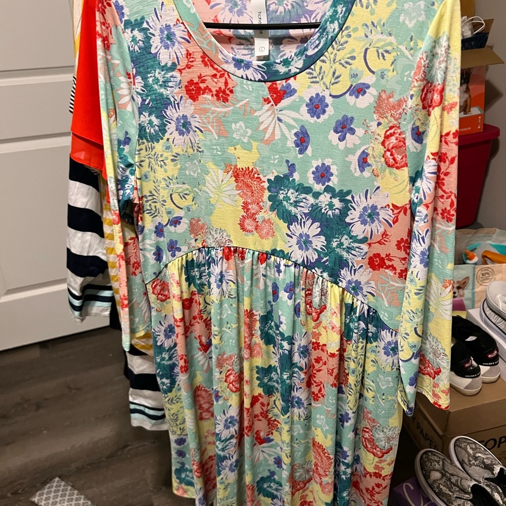 Floral Kids Dress in Multicolor